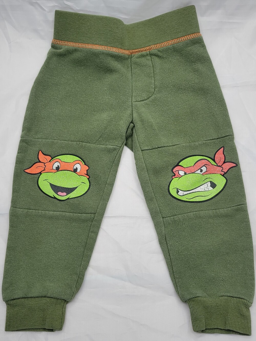 Nickelodeon Olive Green Kids Sweatpants with Orange Accents